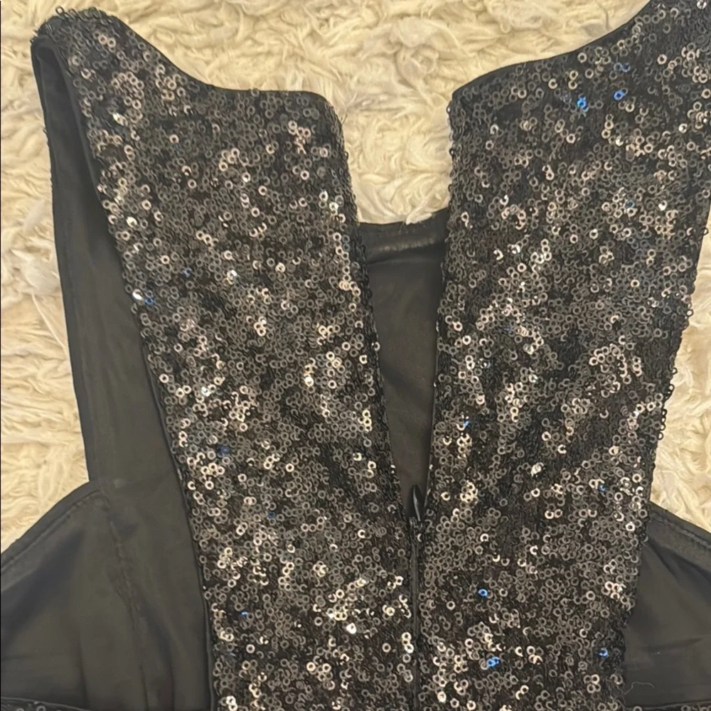🔥🔥🔥   EXPRESS Elegant Black Sequin Dress - Picture 6 of 7